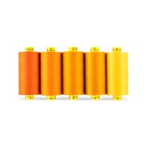 Gutermann Mara 100 All Purpose Thread Color Shades Pack - Tex 30 - 1,093 yds. - 5/Pack - Orange