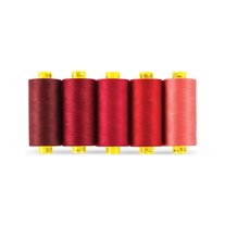 Gutermann Mara 100 All Purpose Thread Color Shades Pack - Tex 30 - 1,093 yds. - 5/Pack - Red